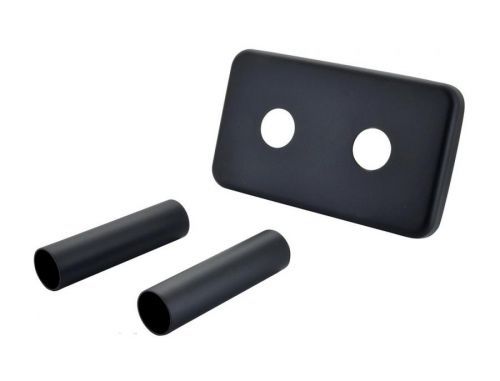 SAPHO Krycí rozeta obdélníková k připojení TWIN, černá mat CP7135B