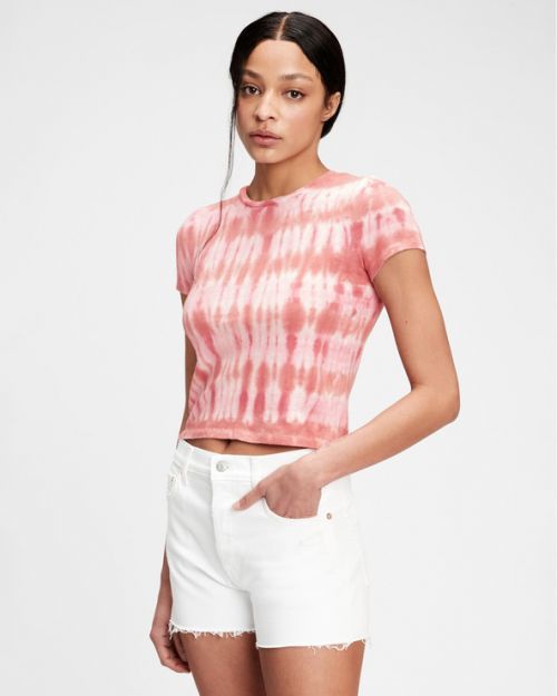 GAP Graphic Crop Top Růžová