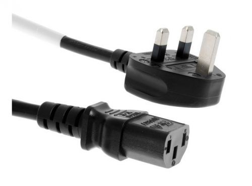 Síťový napájecí kabel 230V k počítači, 2 m - se zástrčkou pro Velkou Británii