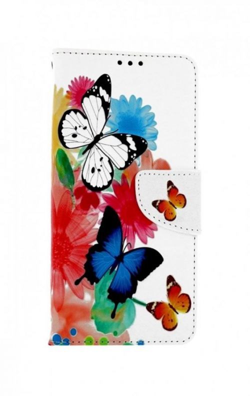 Pouzdro TopQ Xiaomi Redmi Note 10 knížkové Barevné s motýlky 58252