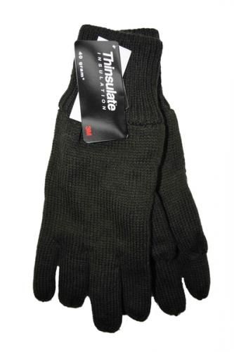 Rukavice pletené Thinsulate černé Fosco Vyberte velikost: XL-XXL