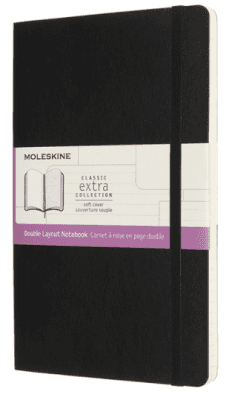 Moleskine Zápisník černý L, linkovaný-čistý, měkký