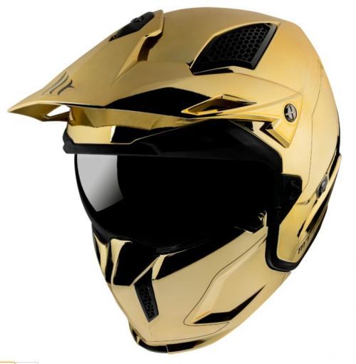 MT Helmets Přilba na motorku Streetfighter SV Chromed zlatá + sleva 500,- na příslušenství