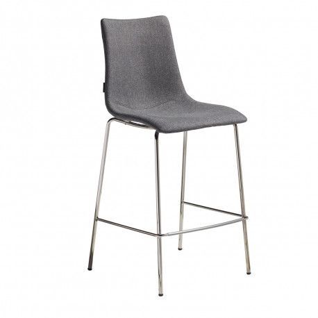 Scab Barová židle ZEBRA POP čalouněná Barva podnože chromová podnož HODNOTY čalounění Scab Simil leather 73 - tmavě hnědá koženka 2555, 2556