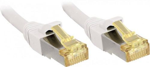 Síťový kabel RJ45 LINDY 47329, CAT 6a (surový kabel CAT 7) , S/FTP, 15.00 m, bílá