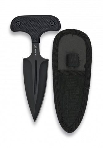 Tlačná dýka (nůž) s pouzdrem Albainox 32314 černá