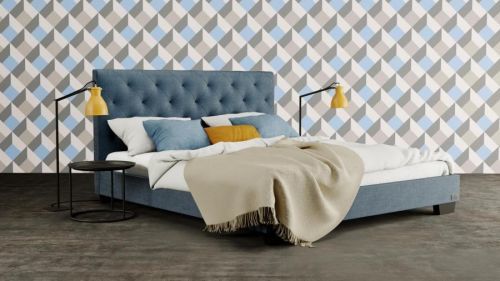 Materasso ALESIA - designová čalouněná postel (typ potahu B)