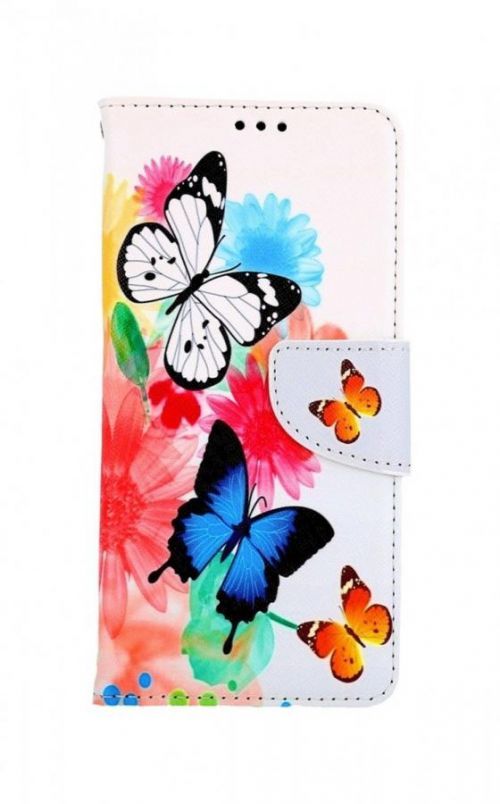 Pouzdro TopQ Samsung A52 knížkové Barevné s motýlky 57625