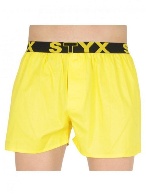 Pánské trenky Styx sportovní guma žluté (B1068) XL