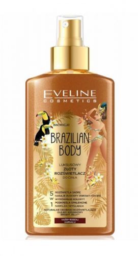 Eveline Cosmetics Brazilian Body Golden Brightener Zlatý rozjasňovač na tělo 150 ml