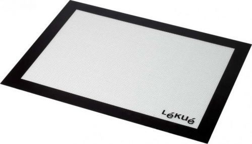 Bílo-černá silikonová podložka na pečení Lékué, 60 x 40 cm