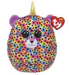 Ty Squish-a-Boos GISELLE, 22 cm - rainbow leopard with horn (1)