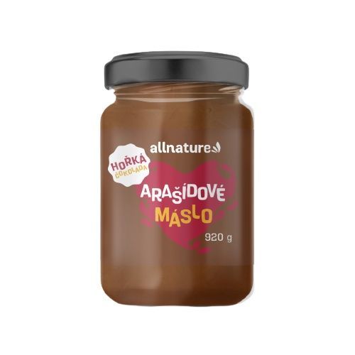 Allnature Arašídové máslo s hořkou čokoládou 920g