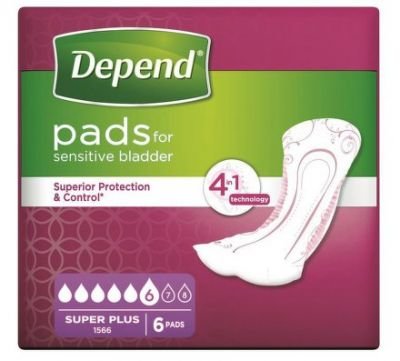 Inkontinenční vložky Depend Super Plus 6ks