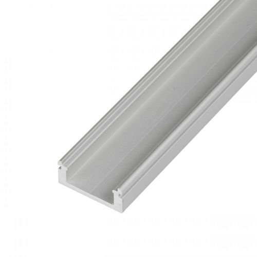 LED profil N8 stříbrný nástěnný - bez krycí lišty 2m