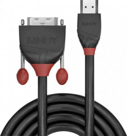 HDMI / DVI kabel LINDY [1x HDMI zástrčka - 1x DVI zástrčka 18 plus 1pólová] černá 5.00 m