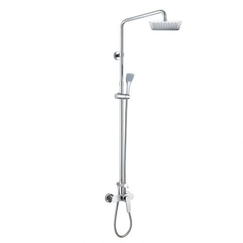 MEREO Nástěnná sprchová baterie Eve 150mm se sprch.soupravou,ruční a talíř.sprchou slim 200x200mm CBE60104SDE