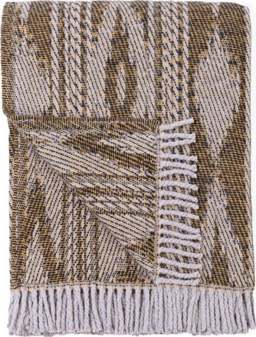 Světle hnědý pléd s podílem bavlny Euromant Zanzibar, 140 x 180 cm