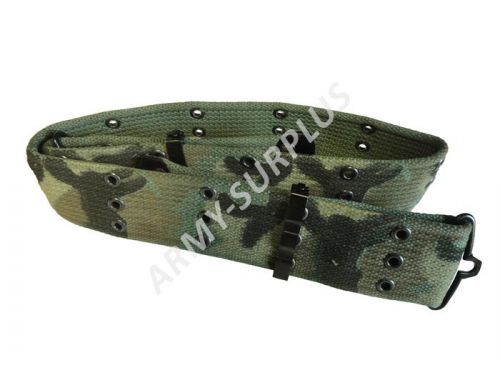 Opasek US tříděrový (3děrový) bavlna woodland