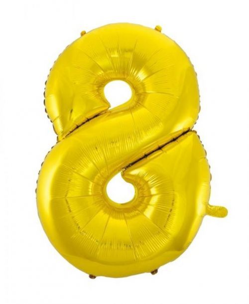 Balón foliový číslice zlatá - Gold 115 cm - 8 - BALONČ
