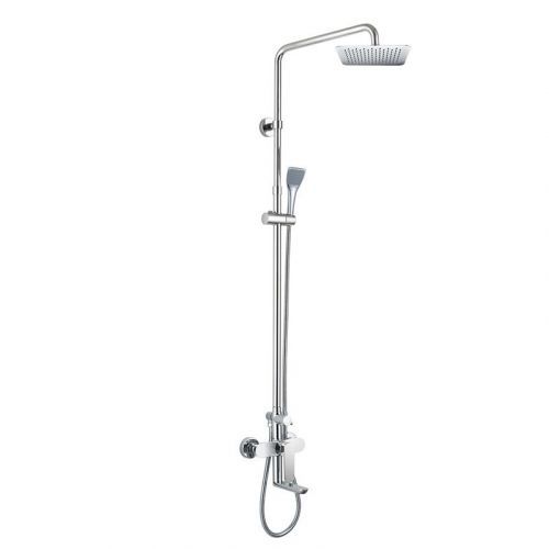 MEREO Nástenná baterie Mada 150mm se sprch.soupravou,otoč.ramínkem, ruční a talíř.sprchou slim 200x200mm CBE60101SDM