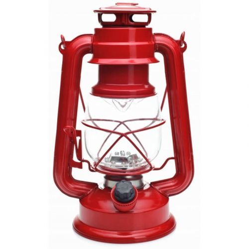 Retro campingová lampa (petrolejka) Falcon Eye II Led červená