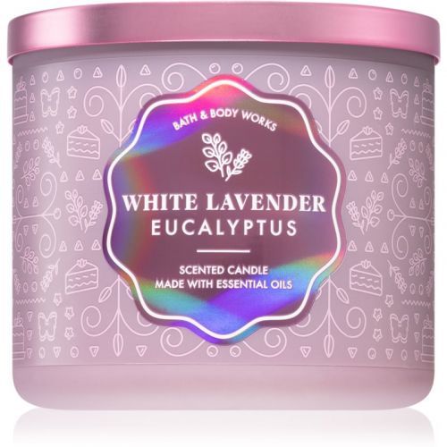 Bath & Body Works White Lavender Eucalyptus vonná svíčka 411 g