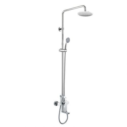 MEREO Nástěnná baterie Dita se sprch. soupravou,otoč.ramínkem, ruční a talíř. sprchou slim ø 200mm CBE60101SCD