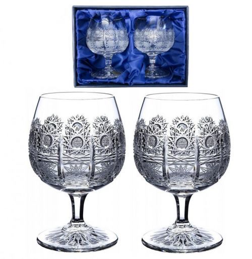 Onte Crystal Bohemia Crystal ručně broušené sklenice na brandy a koňak 500pk 280 ml 2KS