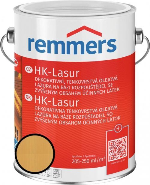 Lazura na dřevo Remmers HK Lasur hemlock, 2,5 l