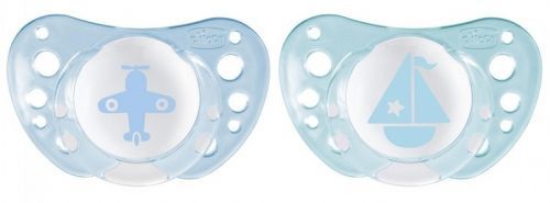 CHICCO Šidítko Physio Air silikonové chlapec 0-6m 2ks