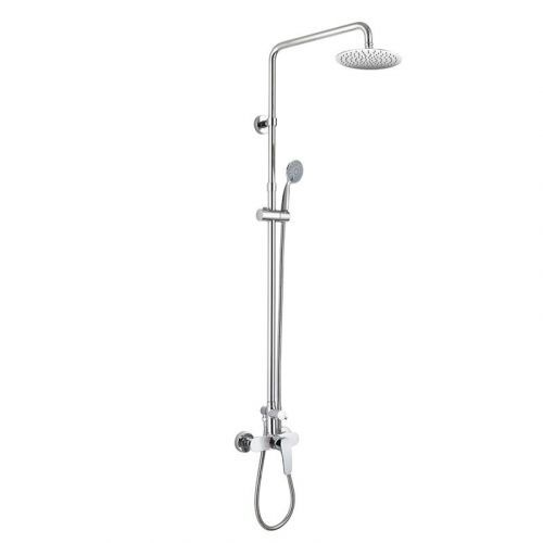 MEREO Nástěnná sprchová baterie Eve 150mm se sprch. soupravou, ruční a talířovou slim sprchou ø 200 mm CBE60104SCE