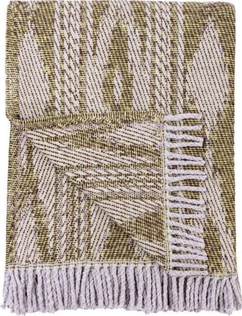 Tmavě zelený pléd s podílem bavlny Euromant Zanzibar, 140 x 180 cm