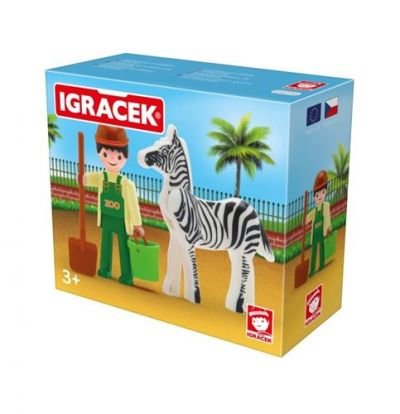 IGRÁČEK ? Ošetřovatel a zebra