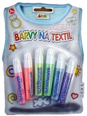 SMT Barvy na textil - perleťové 6 x 7 ml FBP076