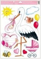 Anděl Okenní fólie - Narození - 35 x 50 cm - 6870