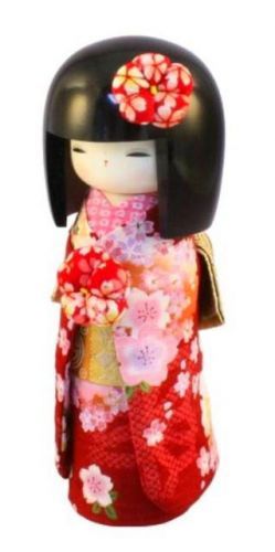 JPa Japonská panenka Kokeshi Gejša Kyo-Bijin Red 19,5 cm