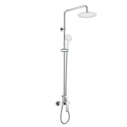 MEREO Nástěnná sprchová baterie Mada 150 mm se sprchovou soupravou, ruční a talířovou sprchou ø235mm CBE60104SAM