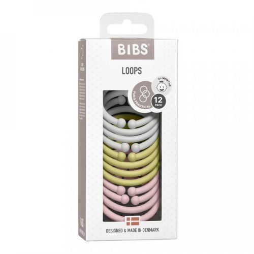 BIBS Loops kroužky 12 ks - Haze / Meadow / Blossom