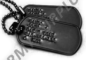 Identifikační známky ID US Dog Tags originál černé - ražba ID známek