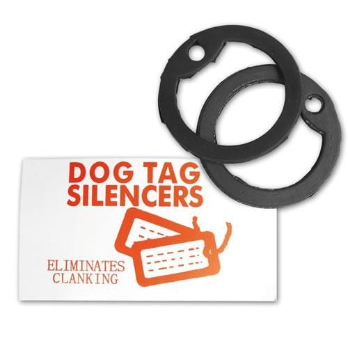 Gumičky (tlumítka) k identifikačním  známkám US Dog Tags 2ks černé