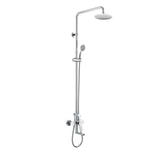 MEREO Nástěnná baterie Eve 150mm se sprch. soupravou,otoč.ramínkem, ruční a talíř. sprchou slim ø 200mm CBE60101SCE