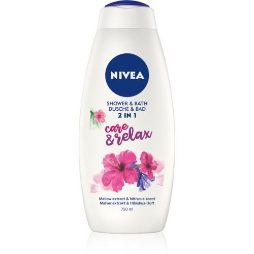 Nivea Care & Relax pěna do koupele a sprchový gel 2 v 1 maxi 750 ml