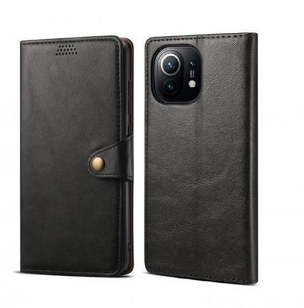 Lenuo Leather flipové pouzdro pro Xiaomi Mi 11 Lite, černá