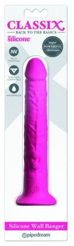 Classix - waterproof, penis, adhesive vibrator (pink)