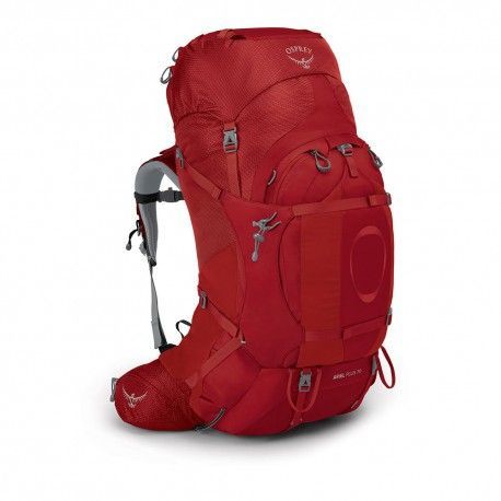 Osprey Ariel Plus 70l WXS/S dámský expediční batoh Carnelian red