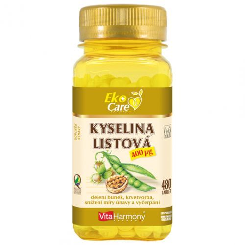 VitaHarmony, s.r.o.  VitaHarmony VE Kyselina listová 400 µg - 480ks