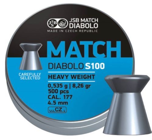 Diabolky Blue Match S100 4.51 mm JSB® / 500 ks (Barva: Vícebarevná)