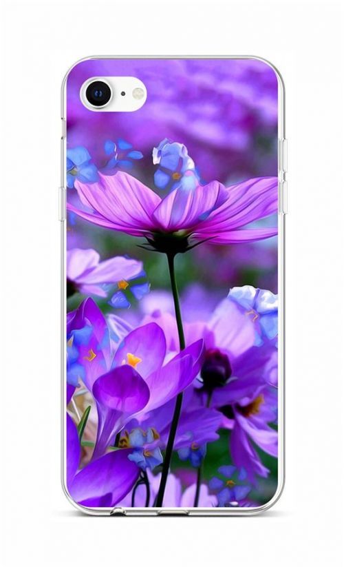 Kryt TopQ iPhone SE 2020 silikon Rozkvetlé květy 58780