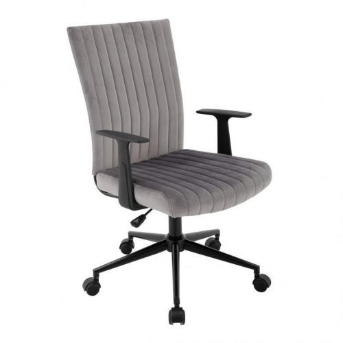 Carryhome OTOČNÁ ŽIDLE, samet, šedá, černá - šedá, černá